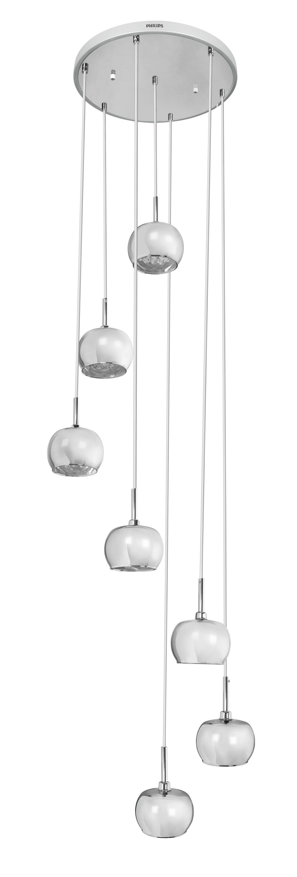 myLiving Contemporarystyled glass chandelier with crystal beads